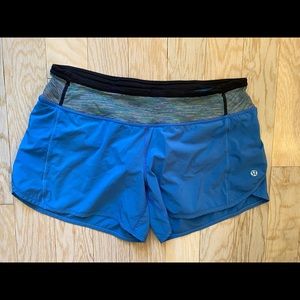 Lululemon size 6 light blue speed shorts